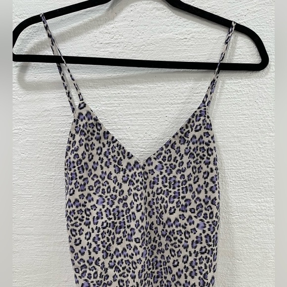 Vanessa Mooney The Lala Slip Dress Purple Cheetah - Picture 3 of 6